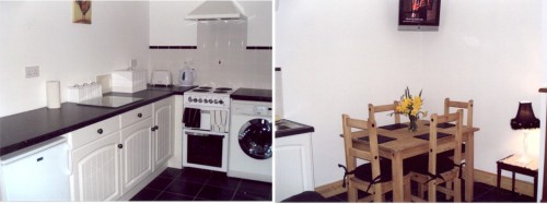 Fully fitted kitchen with mod-cons at Fern Cottage holiday accommodation, Churchill, Donegal.